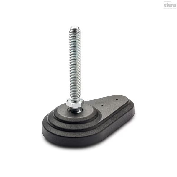 Levelling feet for ground mounting, LV.FO-60-14-AS-SST-M12x43, Elesa, Mfr#: LV.FO